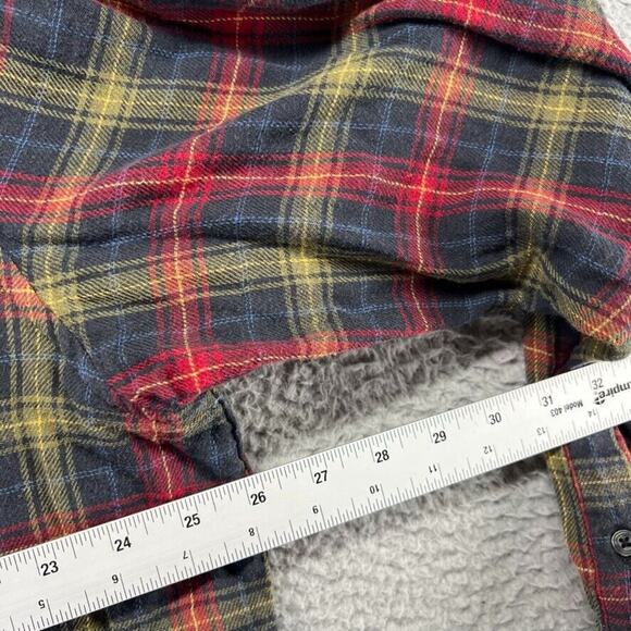 Carbon 2 Cobalt Flannel Shirt Mens Extra Large Black Colorful Plaid Check Cotton - Picture 8 of 11